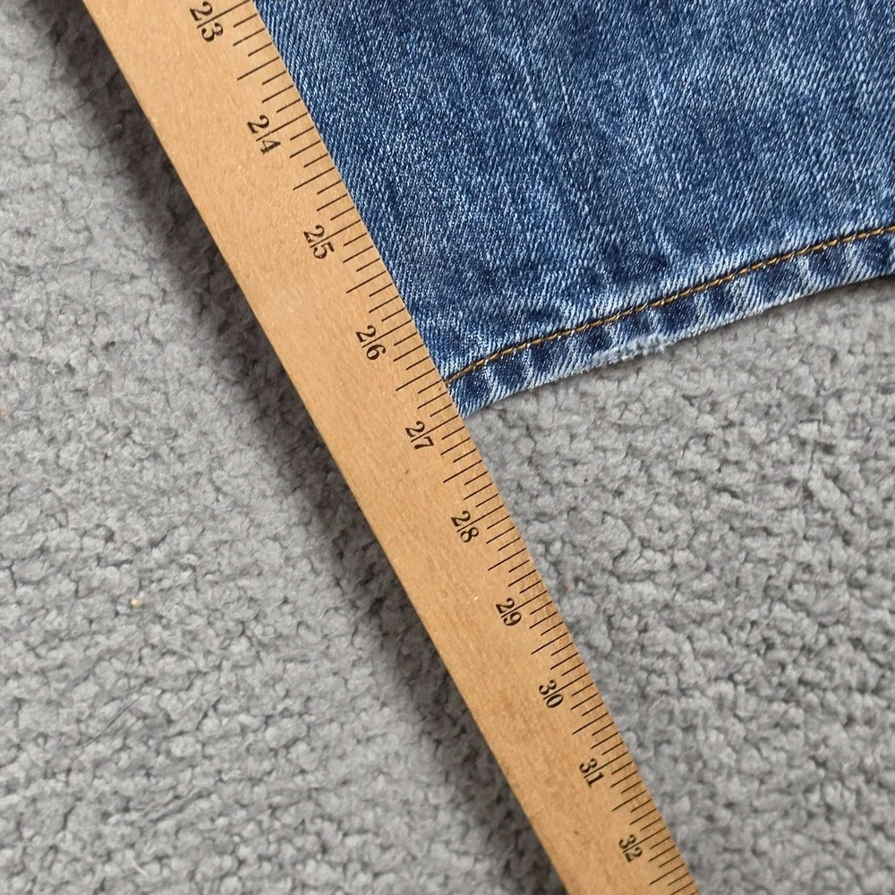 Tory Burch Jeans Womens Size 26 Medium Wash Straight Selvedge Button Fly Mom Fit
